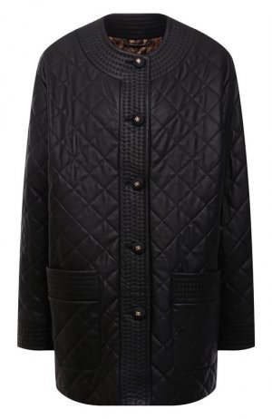 Кожаная куртка Dolce & Gabbana. Цвет: чёрный