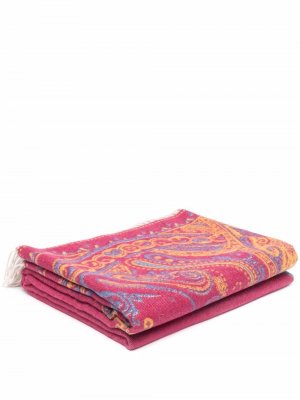 Одеяло Pegaso с принтом пейсли ETRO HOME. Цвет: розовый