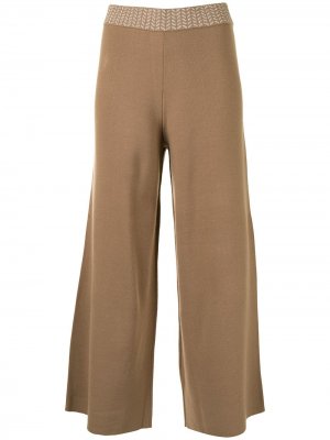 Укороченные трикотажные брюки Alexis. Цвет: коричневый
