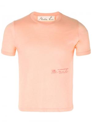 Slim fit printed T-shirt Martine Rose. Цвет: жёлтый и оранжевый