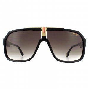 Черные коричневые солнцезащитные очки с градиентом Shield , черный Carrera