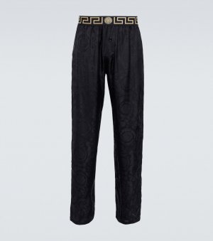 Пижамные штаны Barocco из шелкового твила , черный Versace