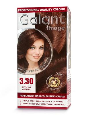 Cтойкая крем-краска для волос  GALANT 3.30 каштановый интенсивный, 115 мл., (Болгария) Image. Цвет: кремовый