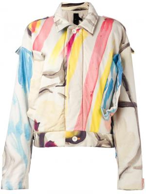 Куртка с абстрактным принтом Bernhard Willhelm. Цвет: многоцветный