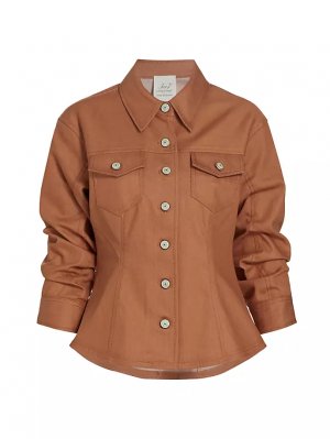 Джинсовая куртка Canyon со сжатием Cinq À Sept, цвет chestnut brown Sept
