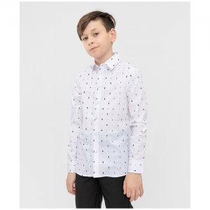 Школьная рубашка , размер 164, белый Button Blue. Цвет: белый