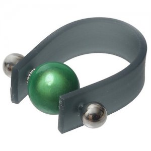 Кольцо , пластик, размер 17, серый, зеленый Divetro. Цвет: зеленый/серый