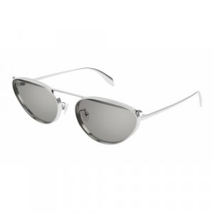 Солнцезащитные очки , серебряный Alexander McQueen. Цвет: серебристый