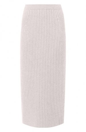 Кашемировая юбка Loro Piana. Цвет: серый