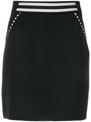 Короткая юбка с эластичным поясом Tomas Maier. Цвет: черный