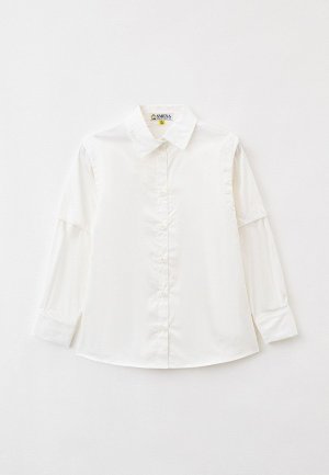 Блуза Smena со съемными рукавами. Цвет: белый