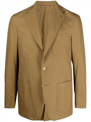 Однобортный пиджак с заостренными лацканами Caruso. Цвет: коричневый