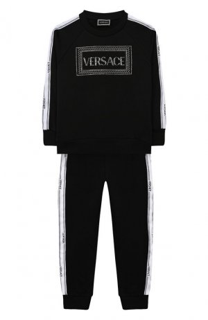 Комплект из свитшота и брюк Versace. Цвет: черный