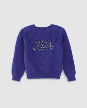 Фиолетовый свитер для девочки с длинными рукавами , IKKS
