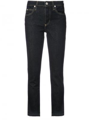 Укороченные джинсы прямого кроя Amo. Цвет: синий