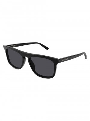 Солнцезащитные очки-пилоты Essential 56MM из ацетата , черный Saint Laurent