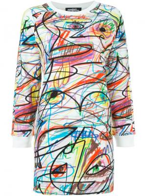Платье-толстовка с графическим принтом Jeremy Scott. Цвет: многоцветный