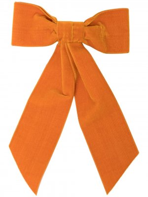 Бархатная заколка для волос Jennifer Behr. Цвет: оранжевый
