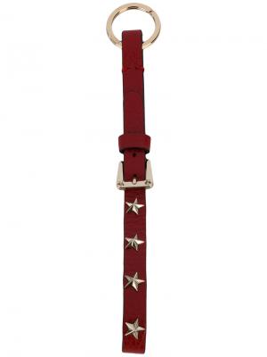 Брелок с заклепками в форме звезд Red Valentino. Цвет: красный
