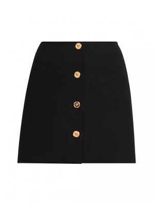Мини-юбка на пуговицах Enver , черный Versace
