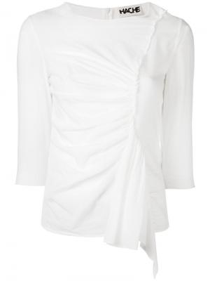 Блузка со сборками Hache. Цвет: белый