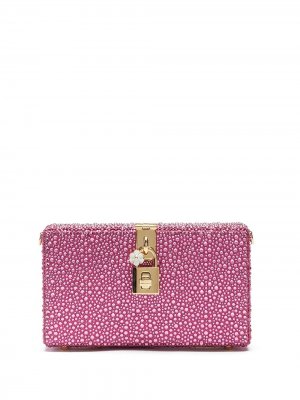 Клатч с кристаллами Dolce & Gabbana. Цвет: розовый