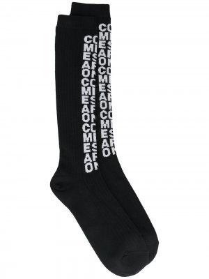 Высокие носки вязки интарсия Comme Des Garçons Homme Plus. Цвет: черный