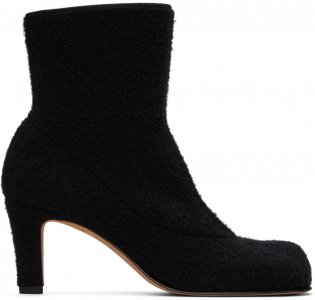 Черные шерстяные ботинки из букле Bottega Veneta