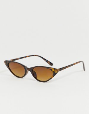 Small cat eye sunglasses Pieces. Цвет: коричневый