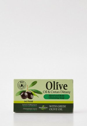 Мыло HerbOlive оливковое с диктамосом (критская душица), 90 г. Цвет: бирюзовый