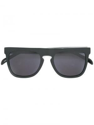 Солнцезащитные очки в квадратной оправе Komono. Цвет: чёрный