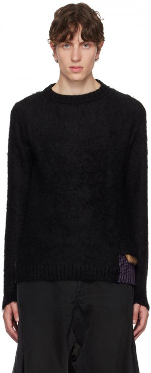 Черный свитер со вставками F kolor