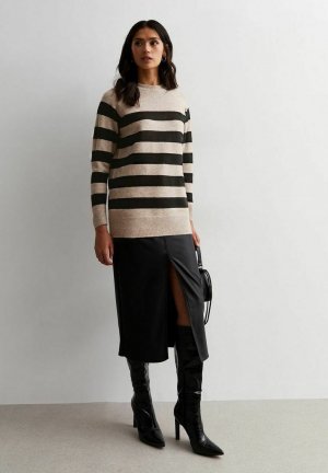 Вязаный свитер WIDE STRIPE , цвет brown pattern New Look