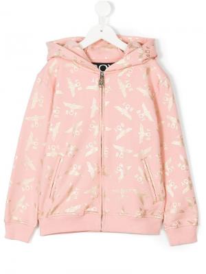 Толстовка с капюшоном и принтом логотипа Boy London Kids. Цвет: розовый