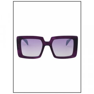 Солнцезащитные очки , квадратные, оправа: пластик, с защитой от УФ, градиентные, для женщин, синий JOHN RICHMOND. Цвет: бордовый