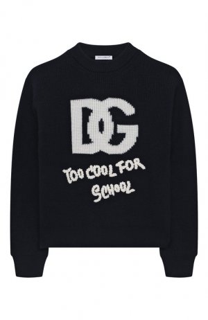 Шерстяной свитер Dolce & Gabbana. Цвет: синий
