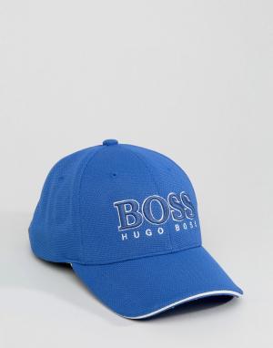 Синяя кепка с логотипом by Hugo Boss Green. Цвет: синий
