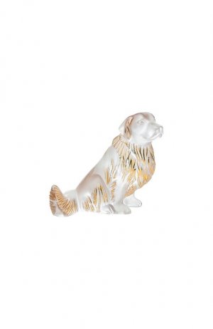 Скульптура Retriever Lalique. Цвет: золотой