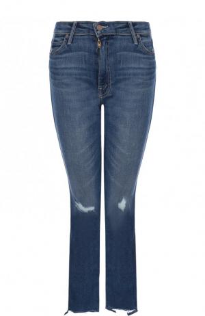 Укороченные расклешенные джинсы с потертостями Mother Of Pearl. Цвет: синий