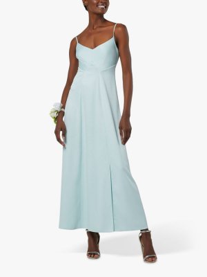 Платье макси без рукавов для подружки невесты, бледно-голубой Closet London