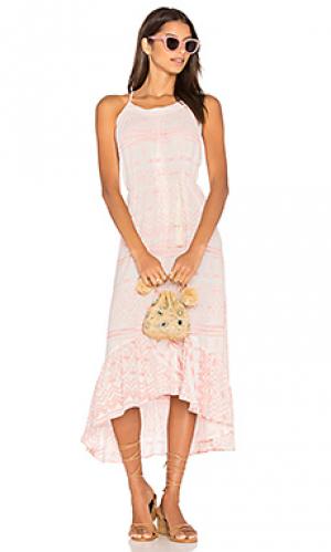 Платье с асимметричным подолом cabo bound Stillwater. Цвет: розовый