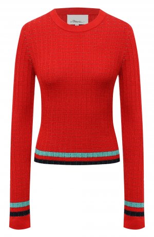 Облегающий пуловер с контрастной отделкой 3.1 Phillip Lim. Цвет: красный