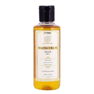 Натуральное масло Оливы: для ухода за волосами и телом (210 мл), Herbal Hair & Body Olive Oil, Khadi Natural
