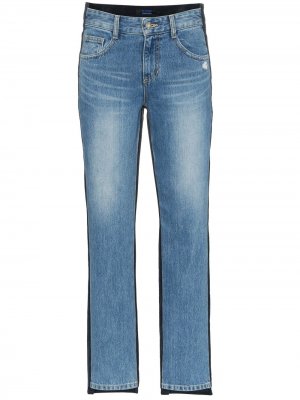 Вельветовые прямые джинсы с классической талией SJYP. Цвет: синий