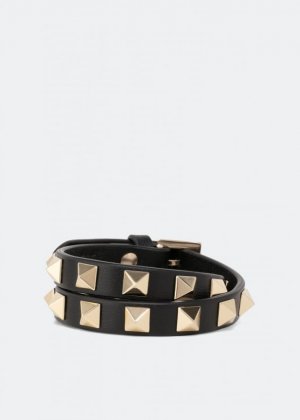 Браслет VALENTINO GARAVANI Rockstud double-wrap bracelet, черный