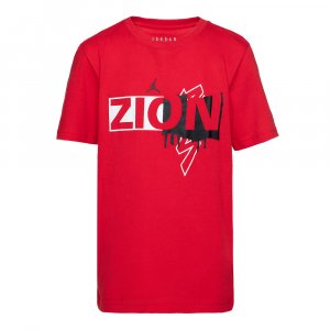 Подростковая футболка Zion Tee Jordan. Цвет: красный