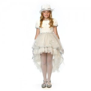 Детский карнавальный костюм снежной леди (6915) 134 см VENEZIANO. Цвет: белый