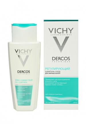 Шампунь Vichy Регулирующий Dercos, для жирных волос, 200 мл. Цвет: белый