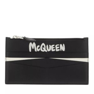 Кошелек logo print card holder Alexander Mcqueen, черный McQueen