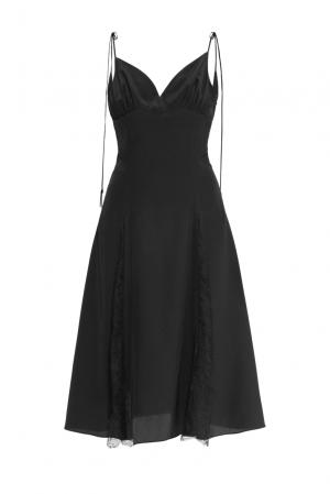 Платье-комбинация из шелка 159414 Mari Axel. Цвет: черный